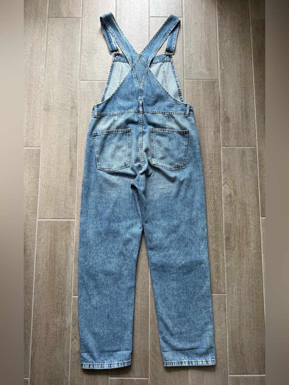 Free People We the Free Ziggy Distressed Denim Overalls Size S - Picture 2 of 4